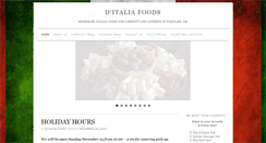 Desktop Screenshot of ditaliafoods.com